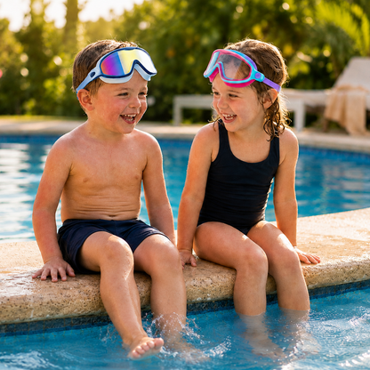 AquaClip™ - Lunette de piscine. Clip arrière, zéro cheveux tiré