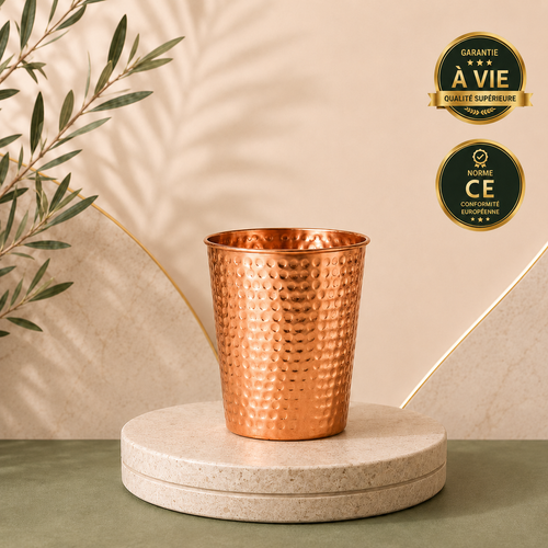 Verre en Cuivre Martelé