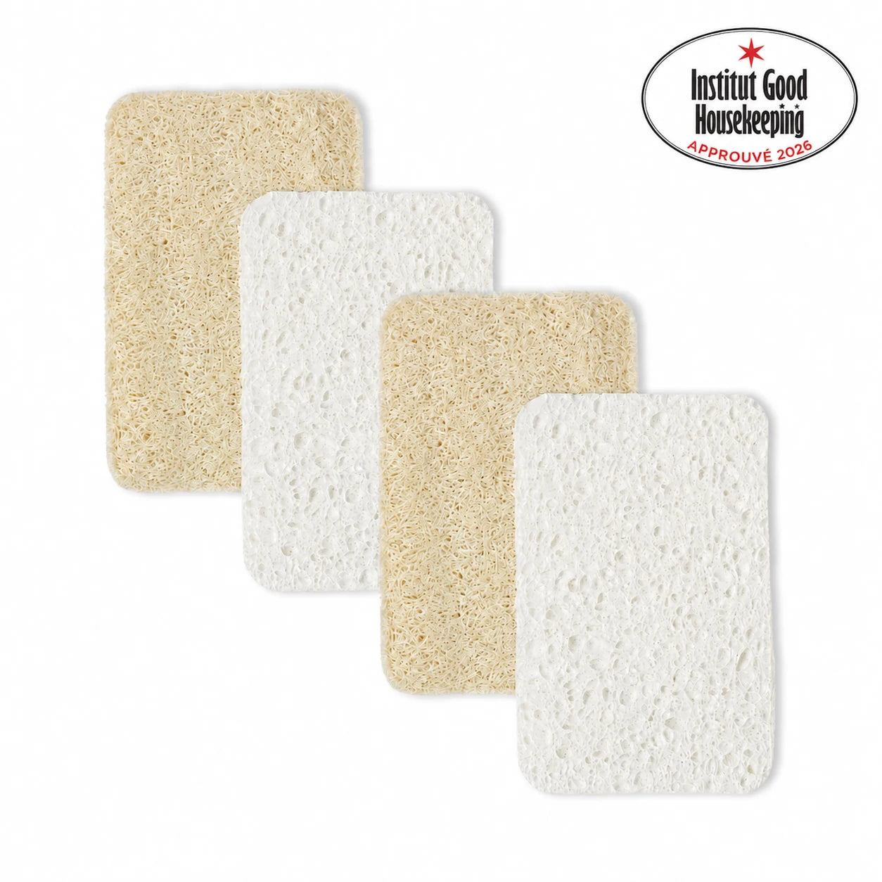 BioMousse™ - Eponge sans plastique (Lot de 4)