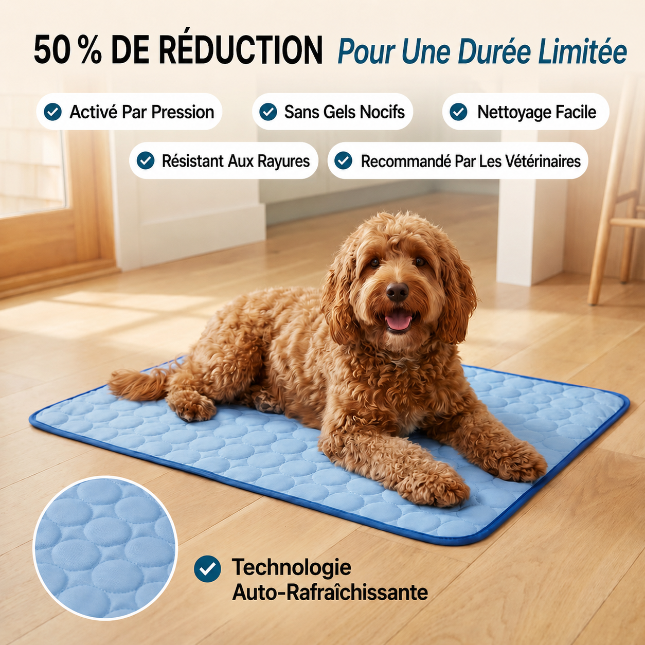 Le Tapis Fraîcheur - Gardez votre animal au frais, instantanément