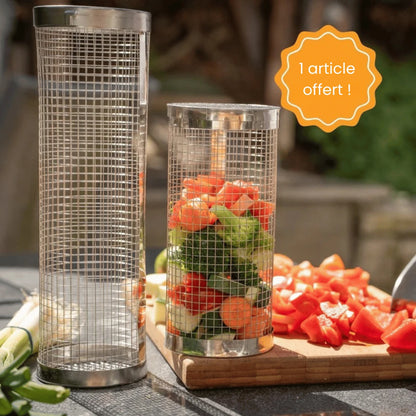 FlameRoll™ - Rôtissoire Cylindrique Inox