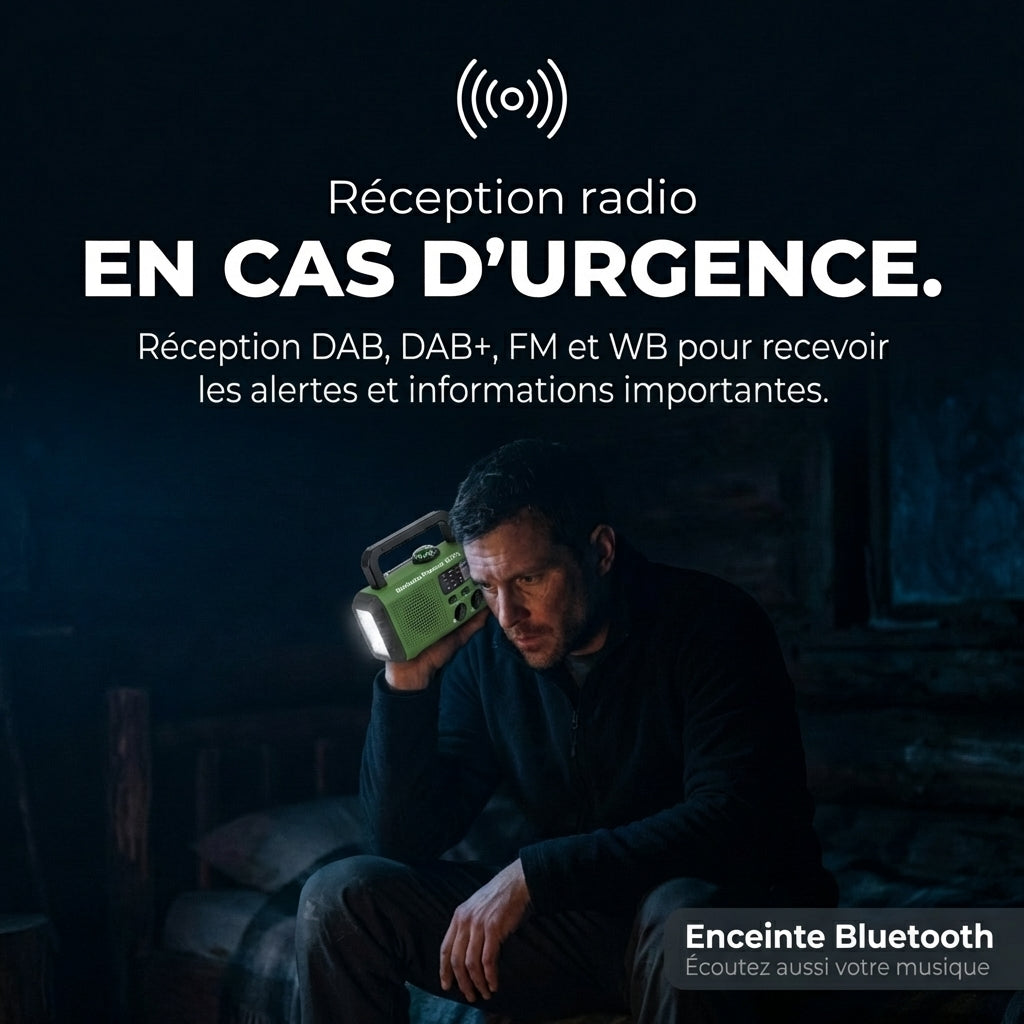 Sentinelle Premium ULTRA™ – Radio d'urgence DAB+ Multifonctions