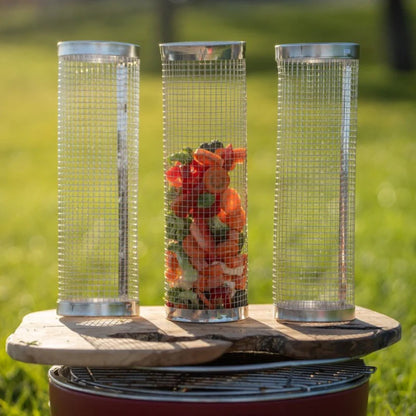FlameRoll™ - Rôtissoire Cylindrique Inox