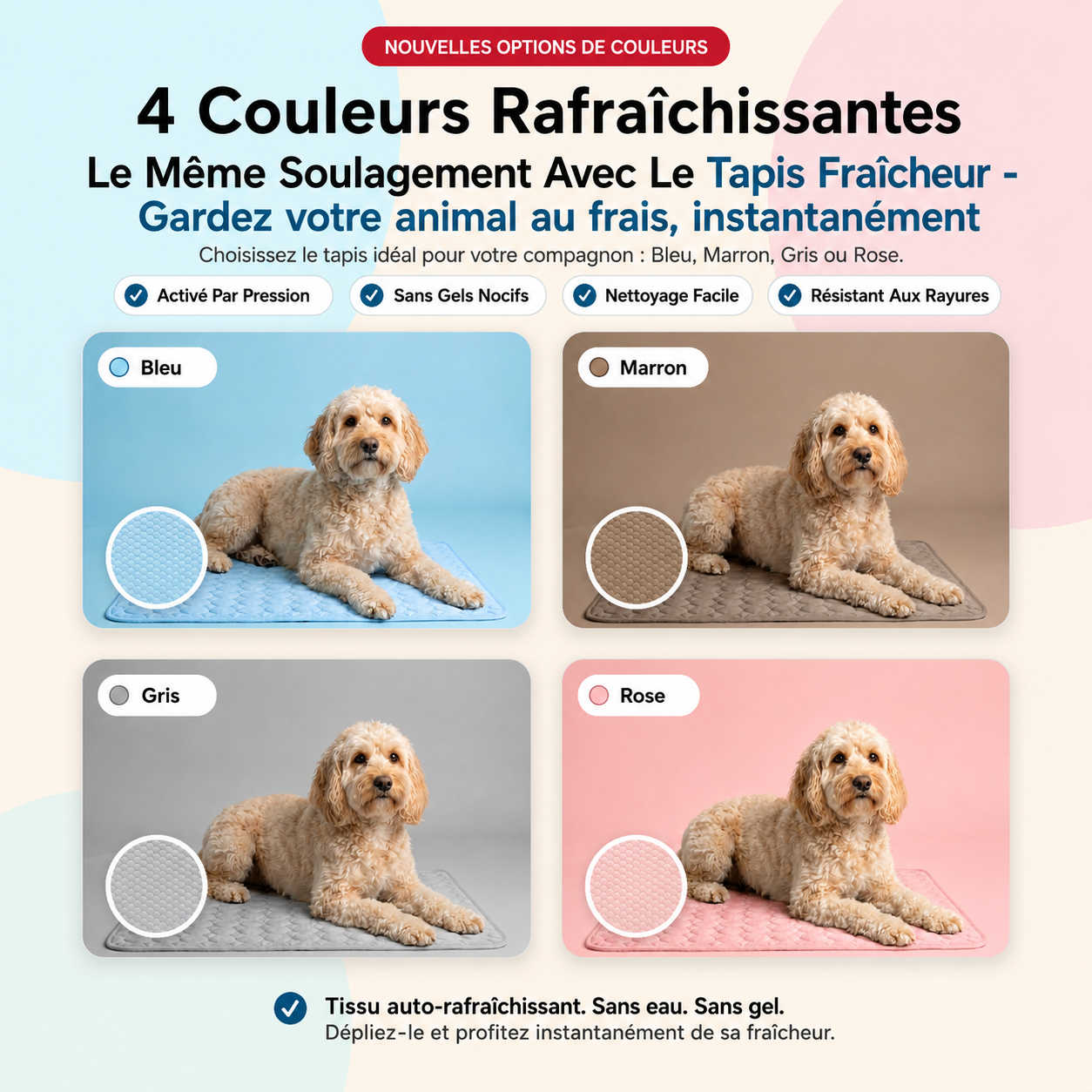 Le Tapis Fraîcheur - Gardez votre animal au frais, instantanément