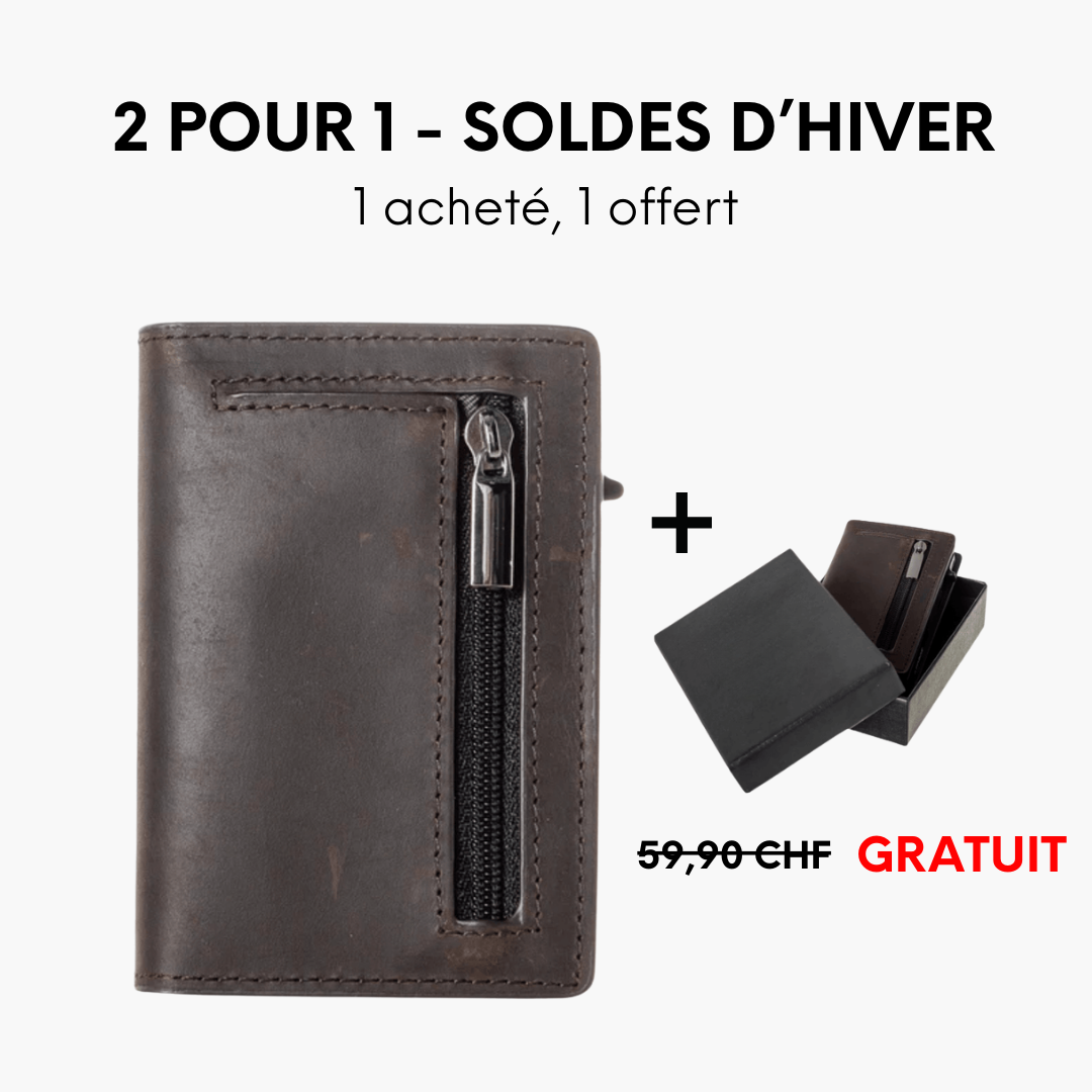 L'Essentiel™ - Porte-Cartes Multifonction en cuir RFID