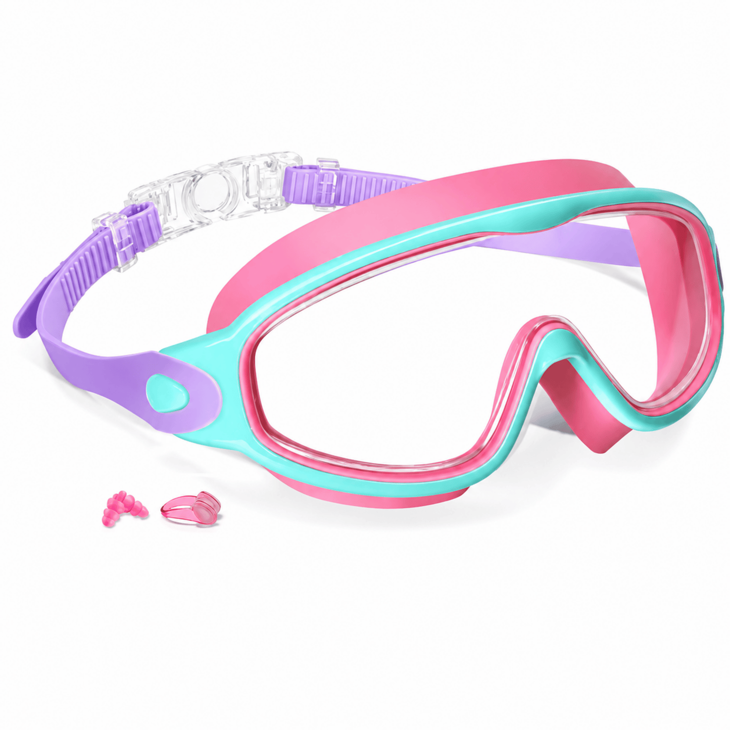 AquaClip™ - Lunette de piscine. Clip arrière, zéro cheveux tiré