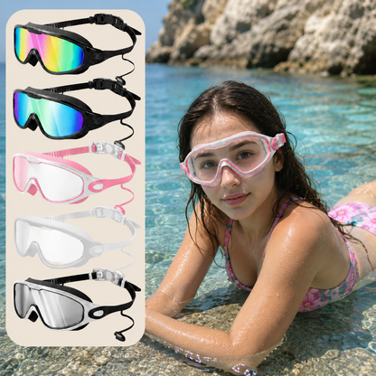 AquaClip™ - Schwimmbrille. Hinterer Clip, kein Haareziehen